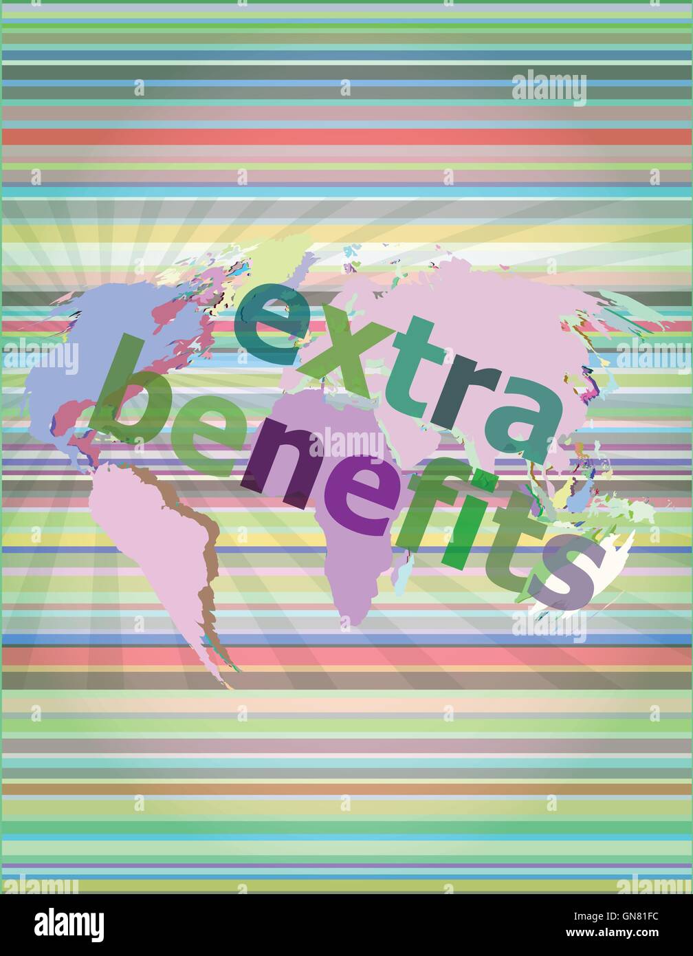 extra benefits slogan poster concept. Financial support message design vector illustration Stock