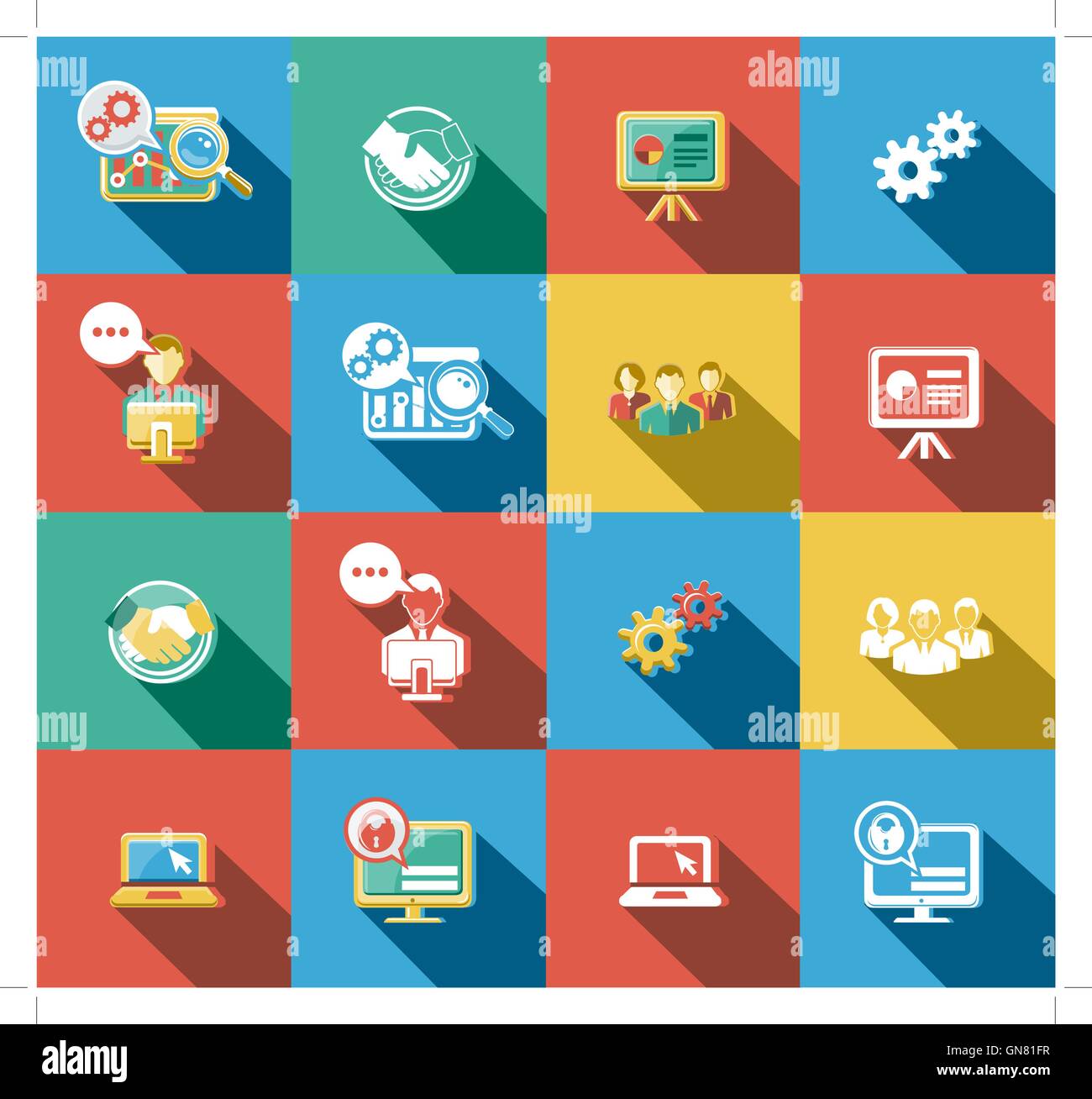 Business and Startup Flat Icons Set Stock Vector Image & Art - Alamy