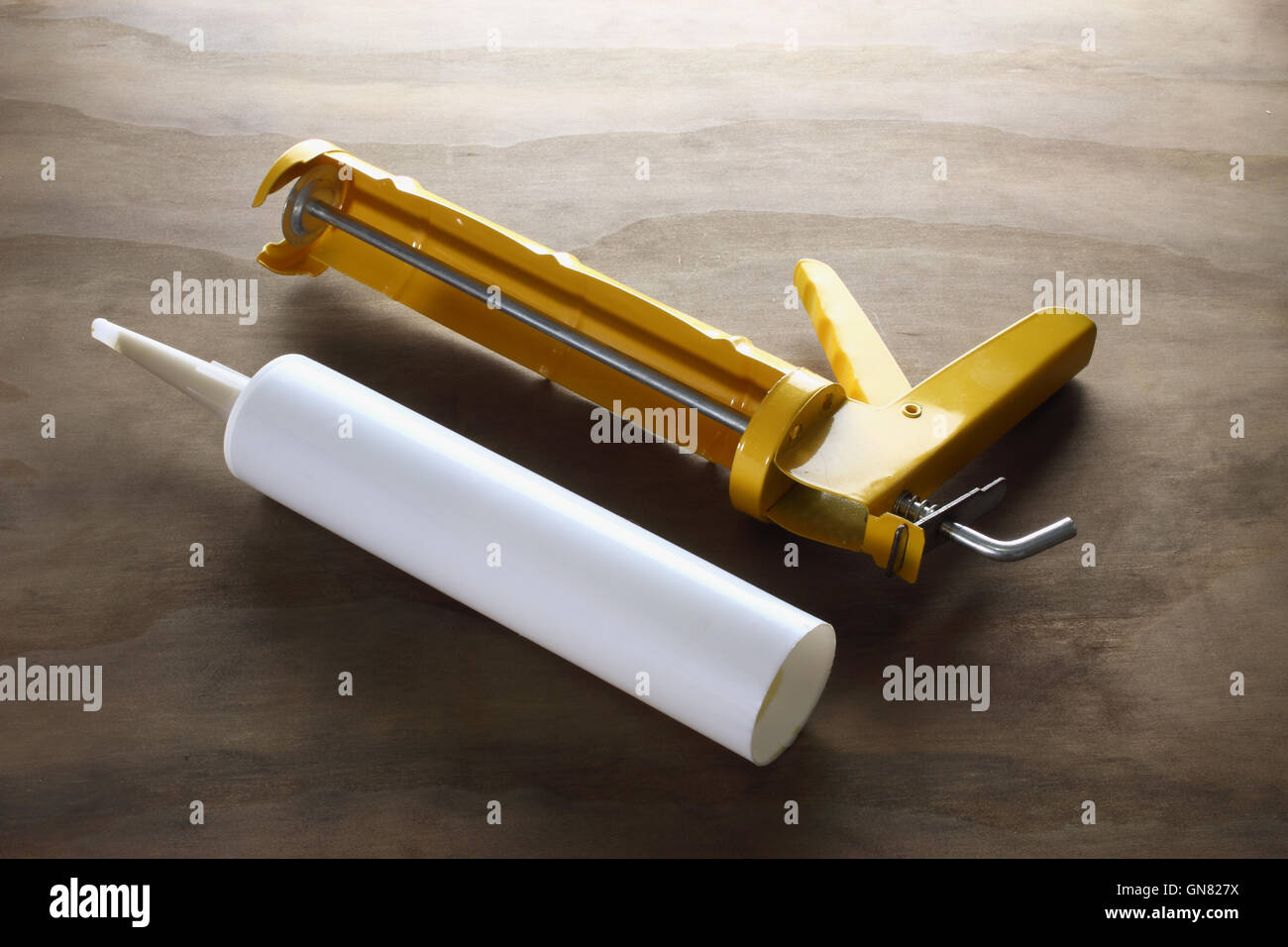 Silicone Sealant Gun Stock Photo