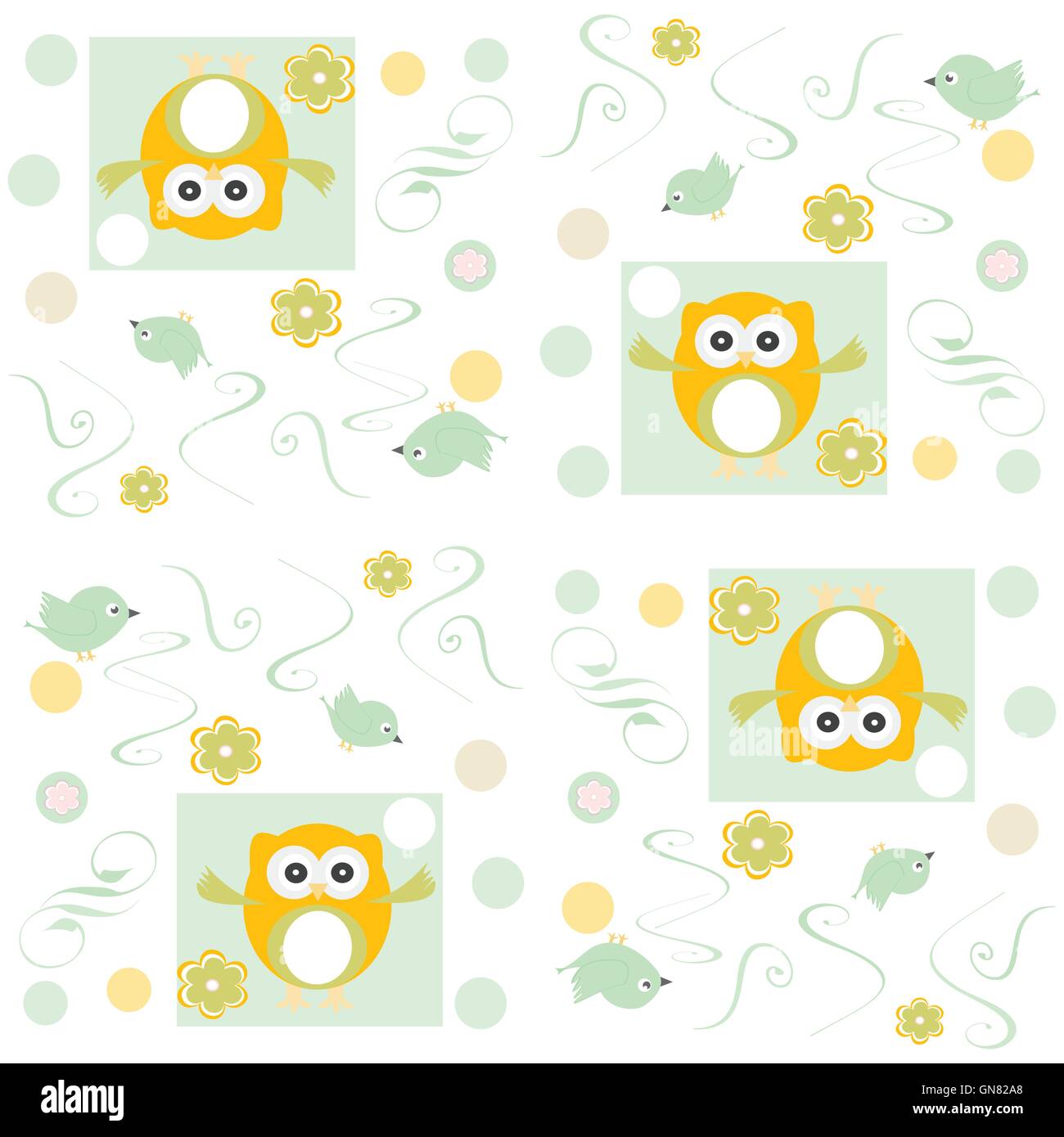 Seamless owls vector pattern vector background Stock Vector Image & Art ...