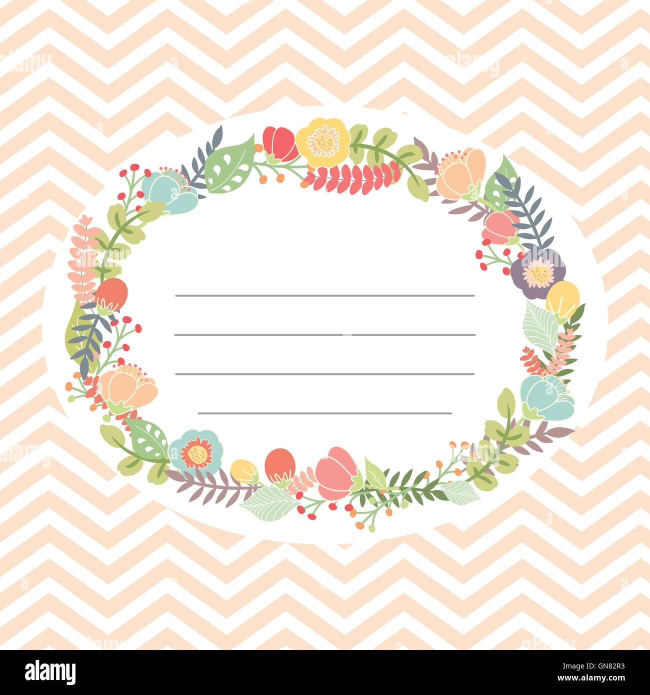 Cute card with flower bouquet Stock Vector Image & Art - Alamy