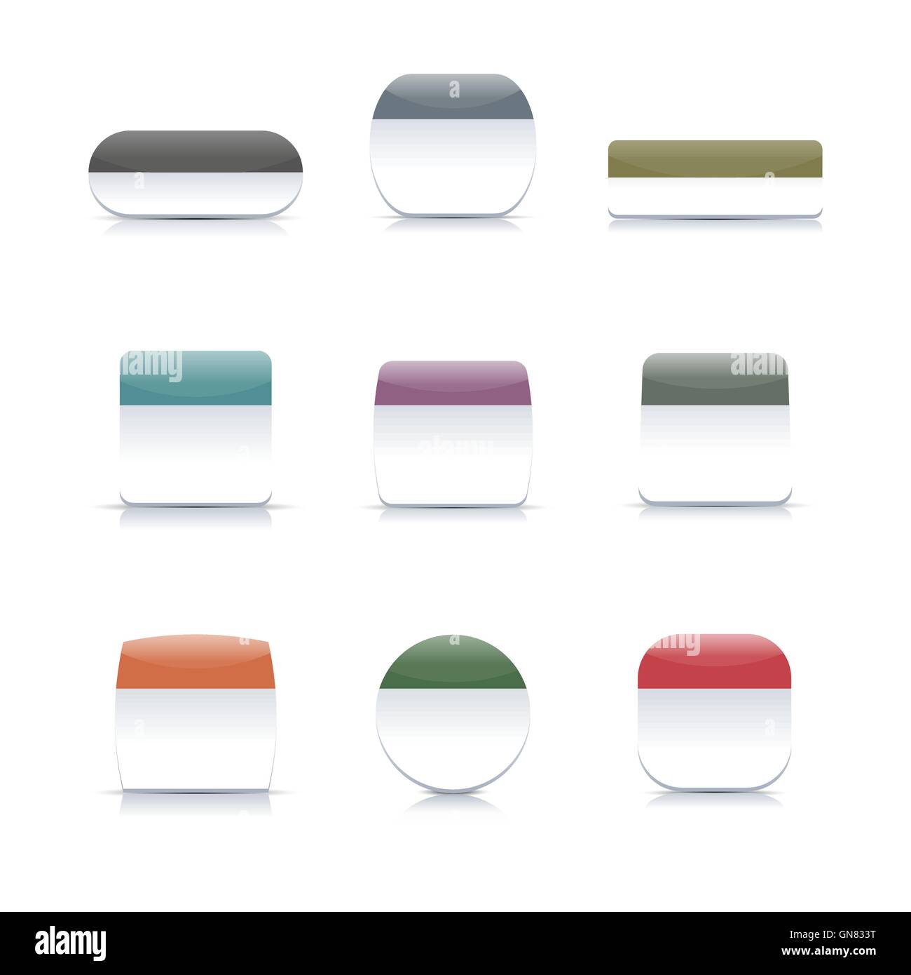 Two-color buttons, vector illustration Stock Vector Image & Art - Alamy