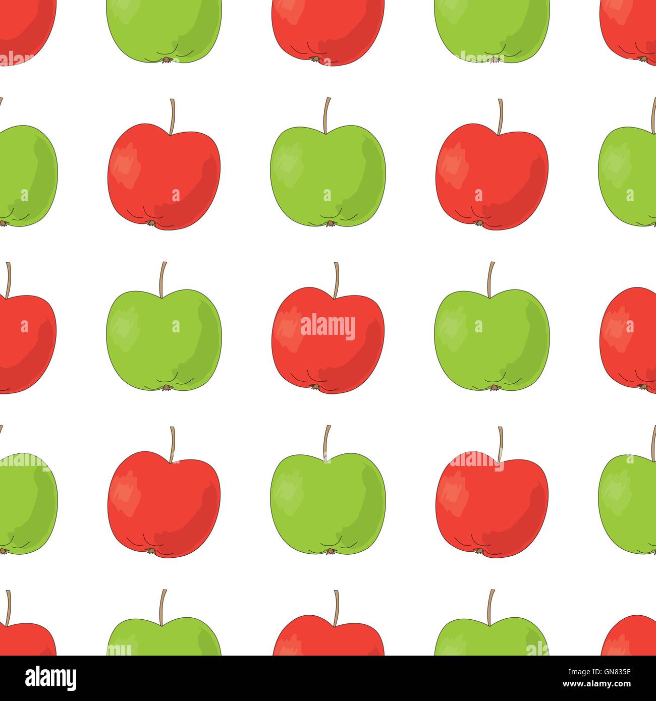 Apples pattern Stock Vector Images - Alamy