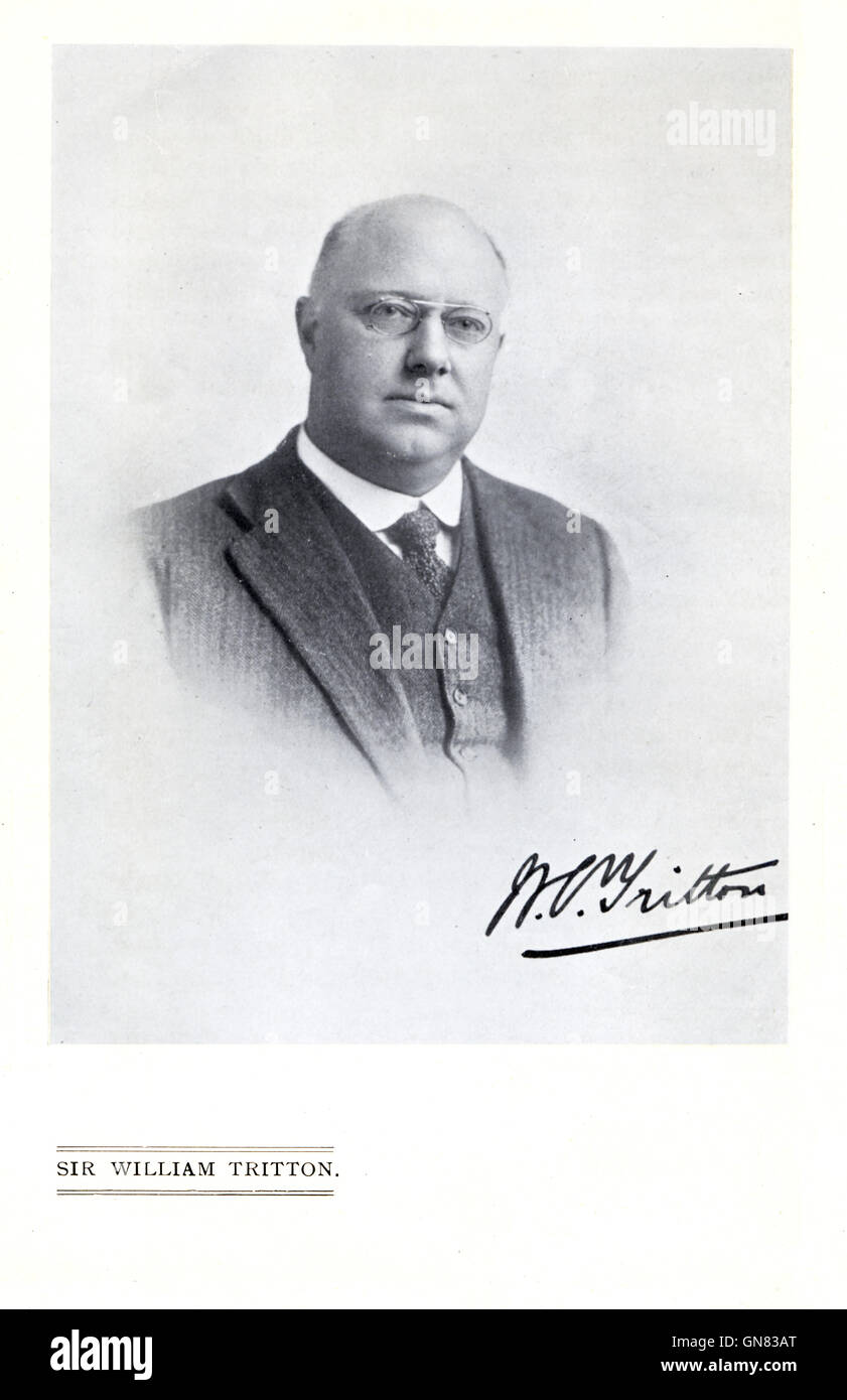 Sir William Tritton, Chairman of William Foster & Co, the Lincoln manufacturer of the first tanks used in the Great War by the British Stock Photo