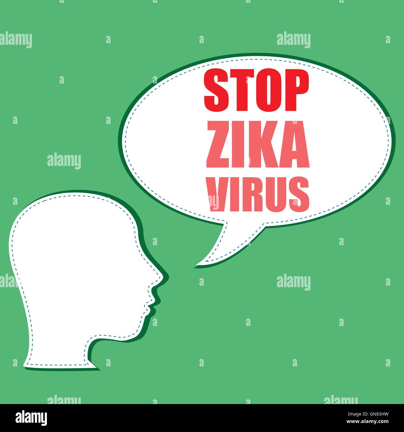 Zika Virus as a Danger Concept Art vector illustration Stock Vector ...