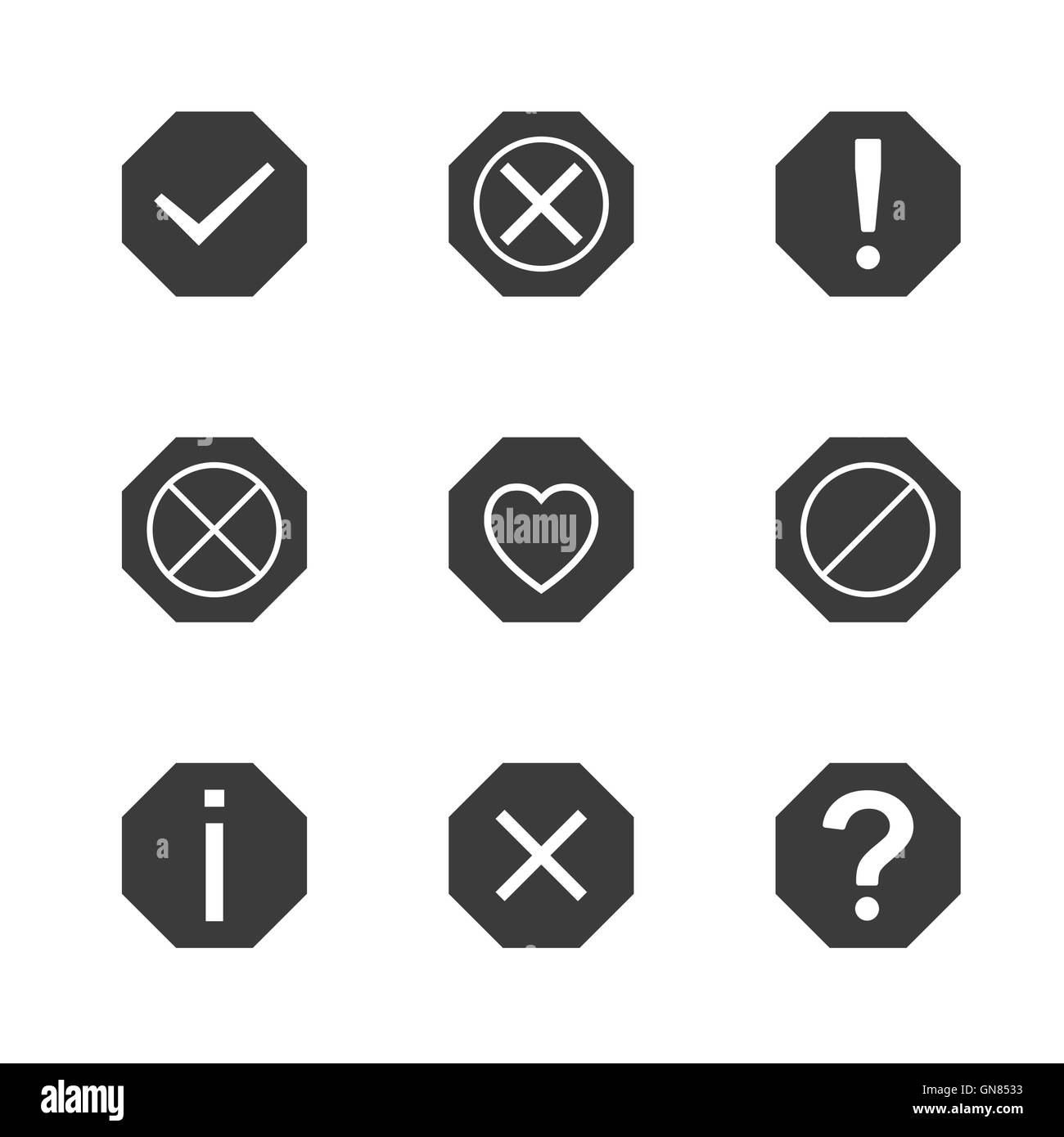 Set of icons and signs, vector illustration Stock Vector Image & Art ...