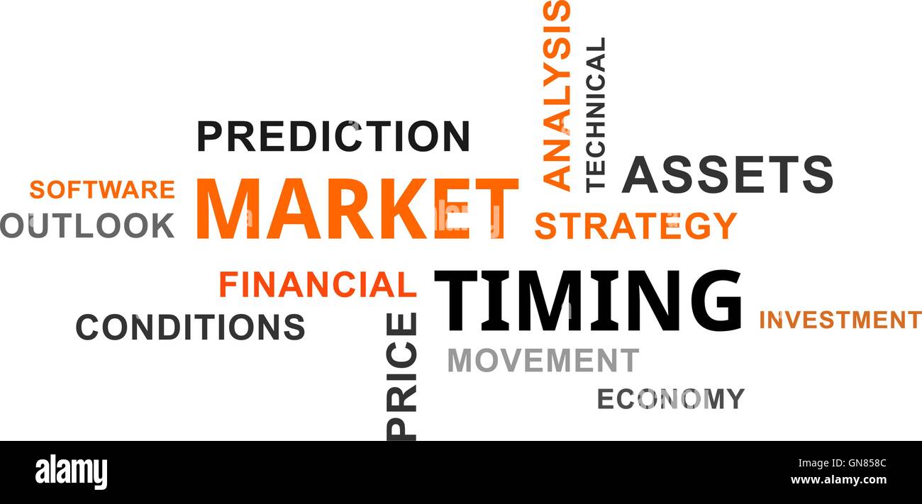 word cloud - market timing Stock Vector