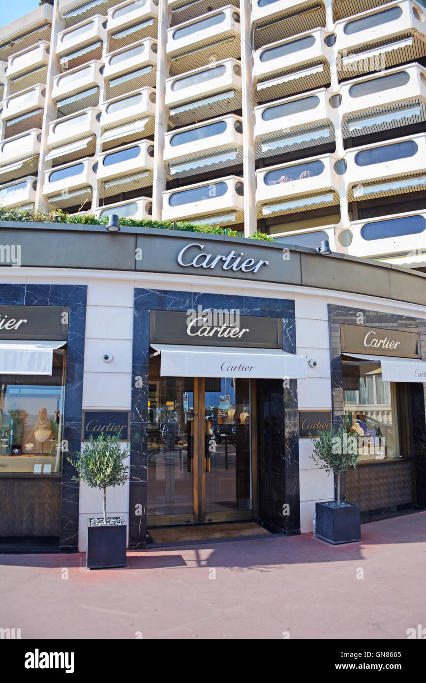 Cartier boutique Cannes France Stock 