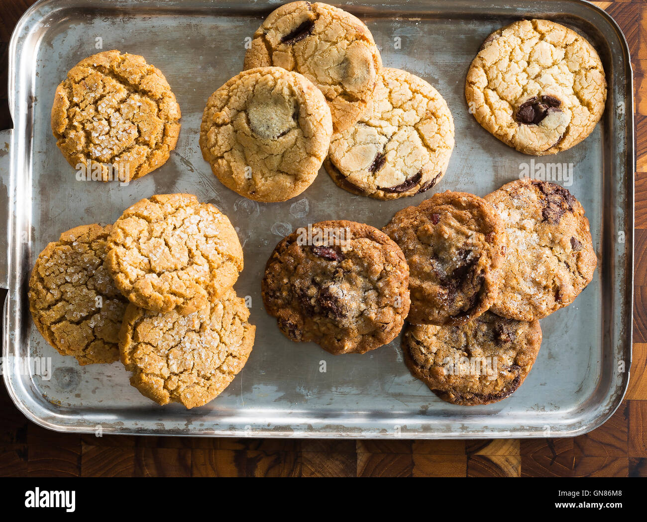 PAN OF COOKIES Stock Photo Alamy