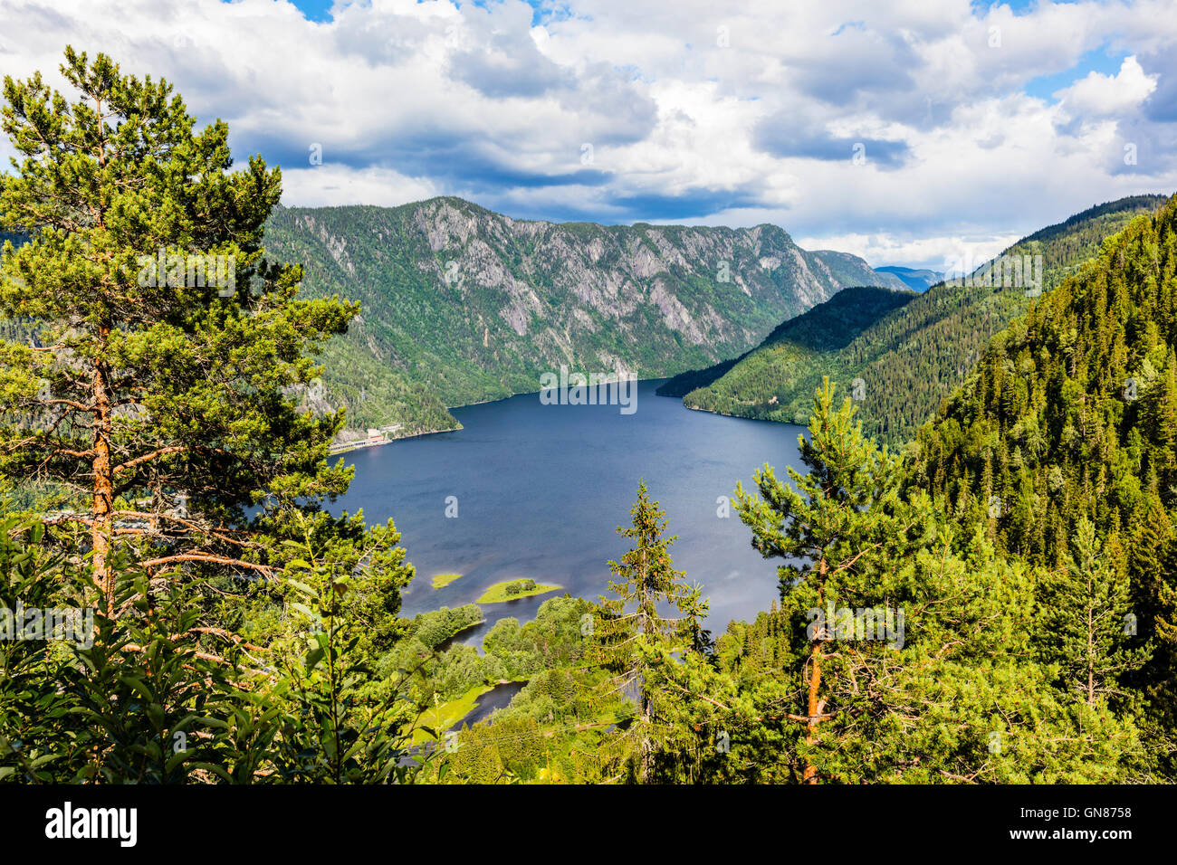 Beautiful fjord in Telemark Norway at the summer Stock Photo Alamy
