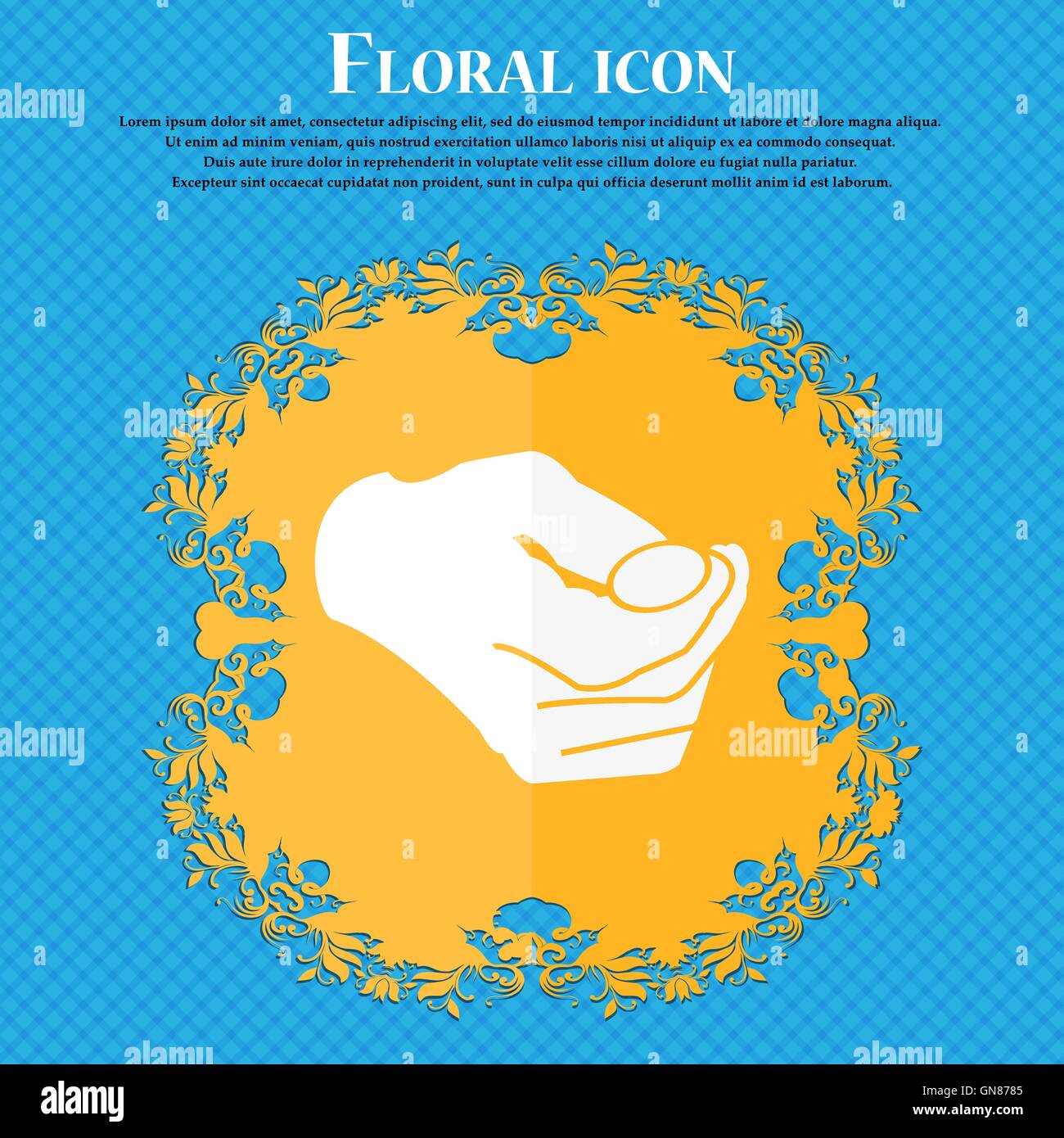 Decision Making By Chance With Coin Heads Or Tails Icon Floral Flat Design On A Blue Abstract Background With Place For Your T Stock Vector Image Art Alamy