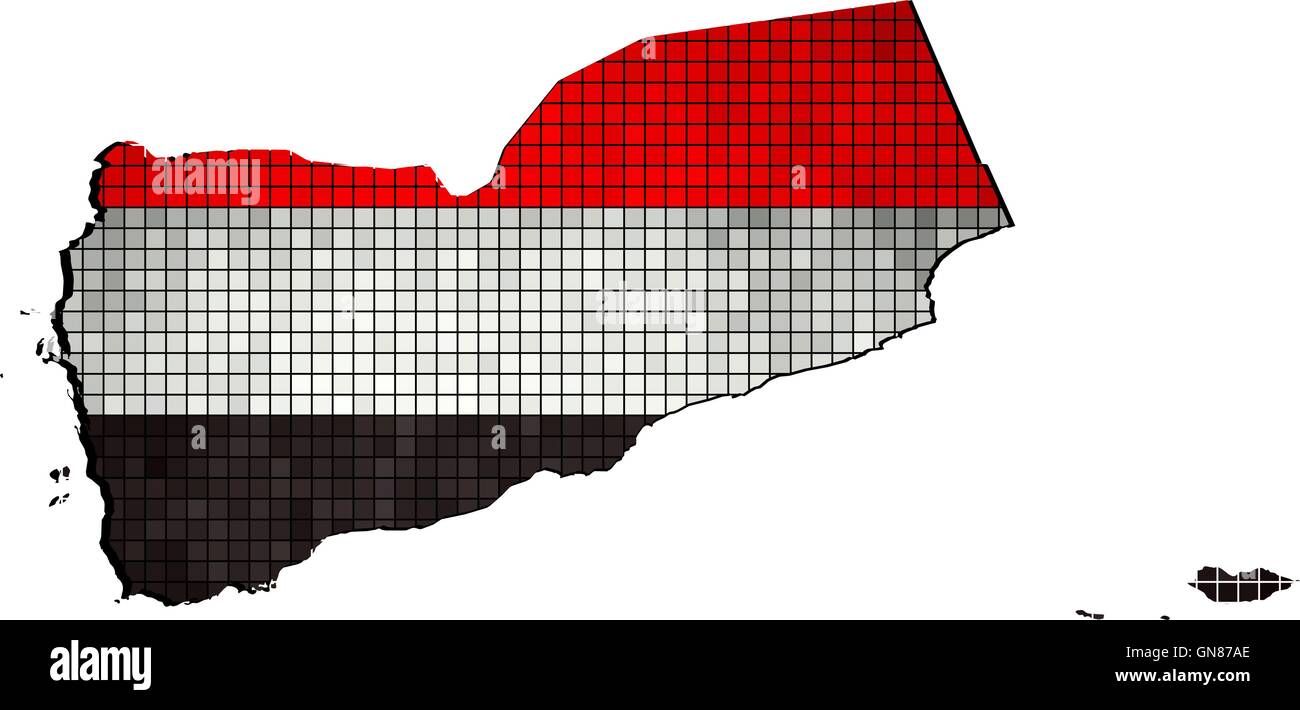 Yemen map with flag inside Stock Vector Image & Art - Alamy