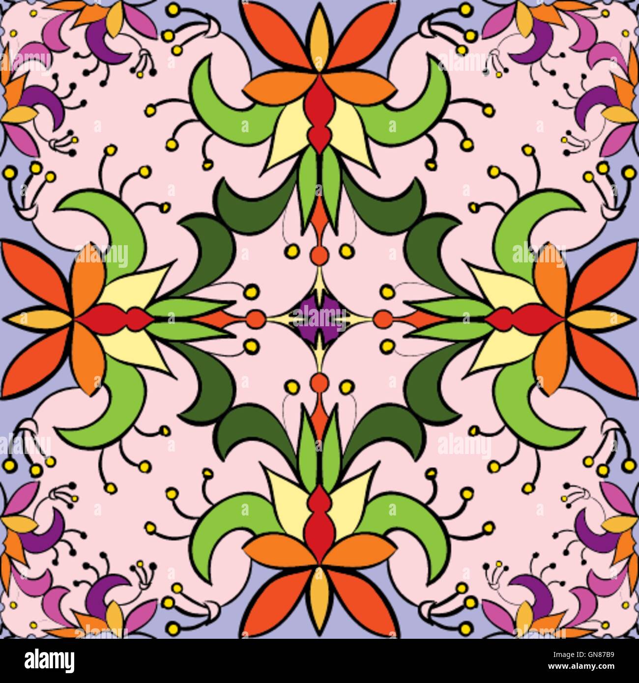 Seamless floral pattern background. Colorful Stock Vector Image & Art ...