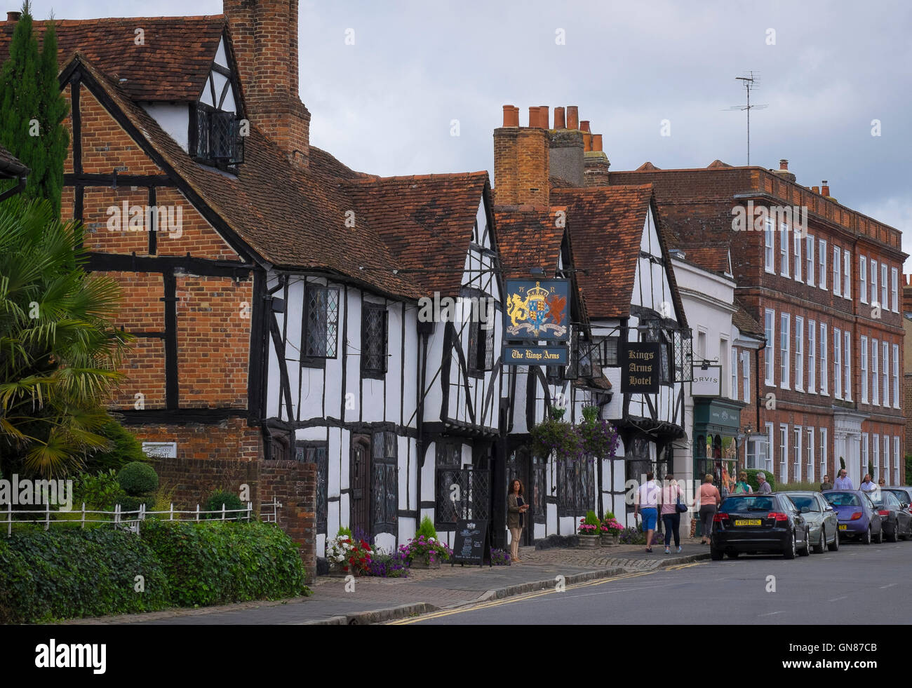 beautiful main street in the town of old amersham ,england Stock Photo