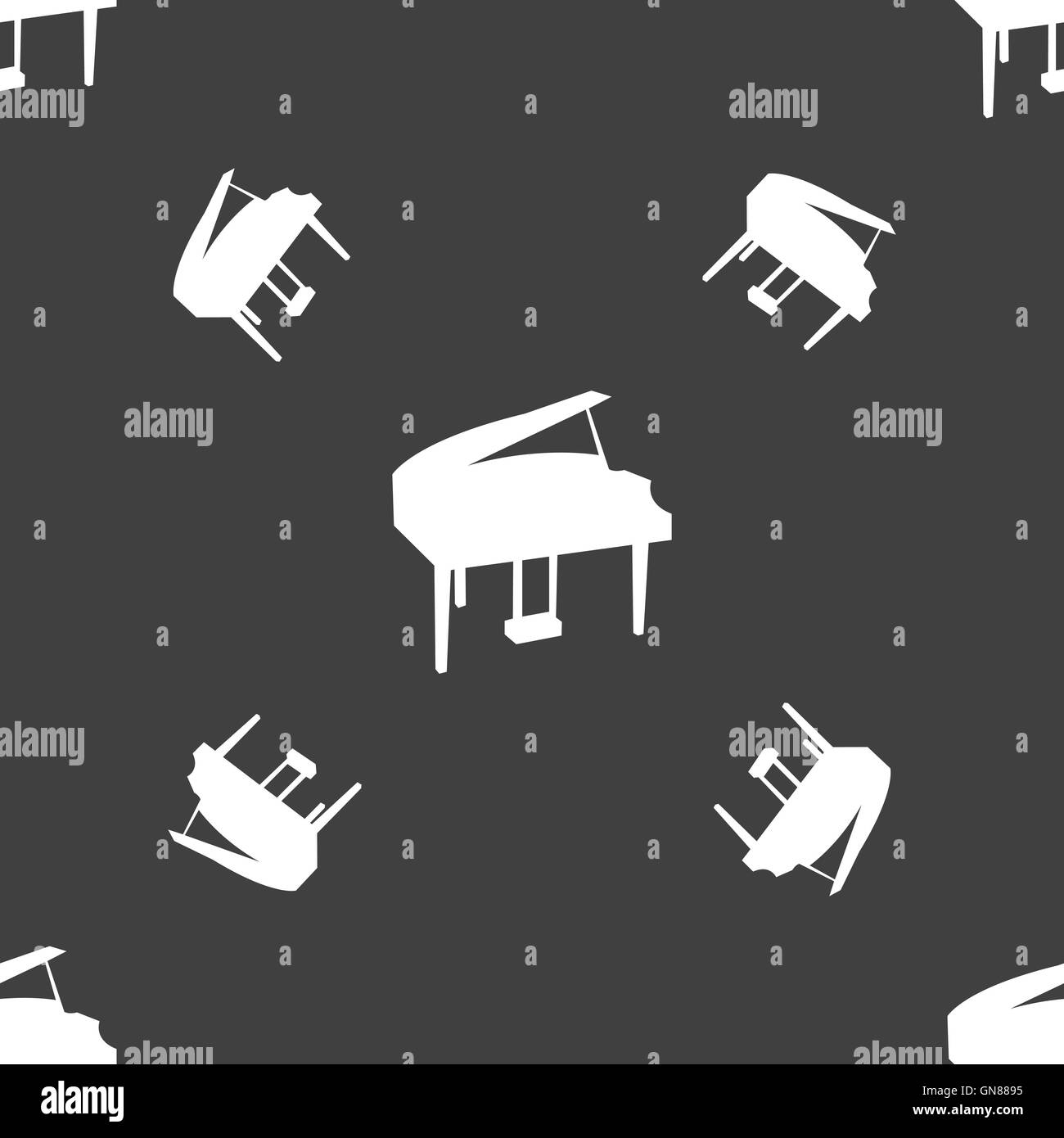 Concert grand piano Black and White Stock Photos & Images - Alamy