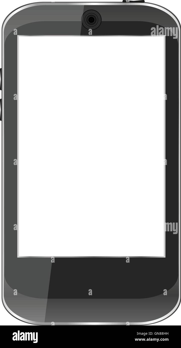 Black smartphone isolated on white background vector illustration Stock ...