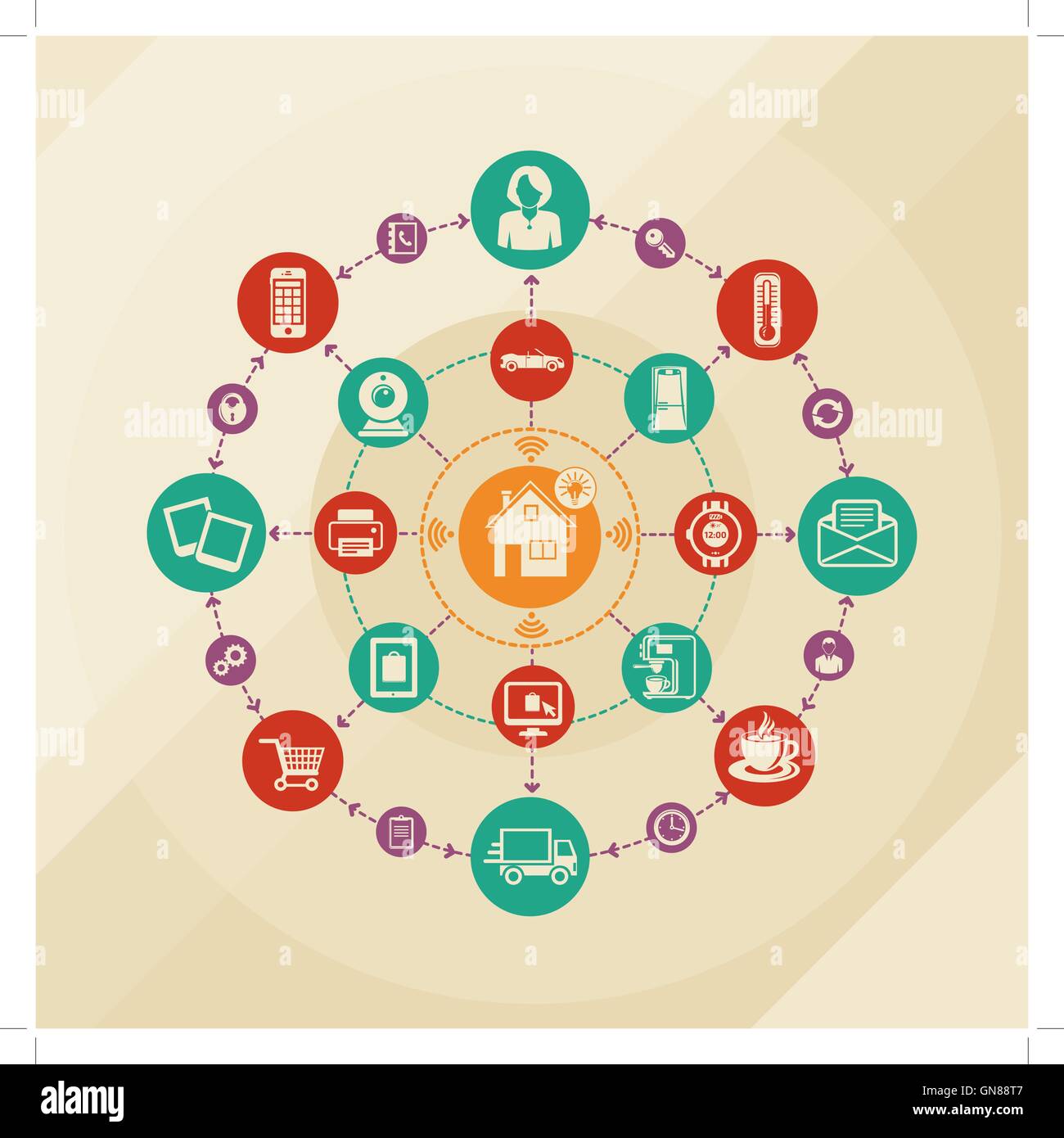 Smart home and internet of things concept Stock Vector Image & Art - Alamy