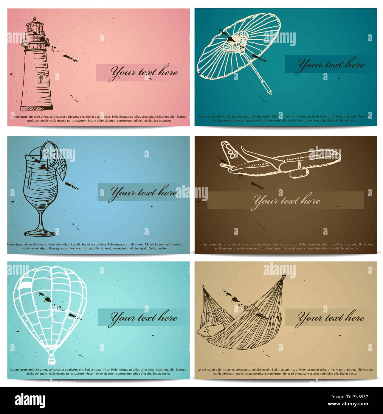 vintage business cards set Stock Vector Image & Art Alamy