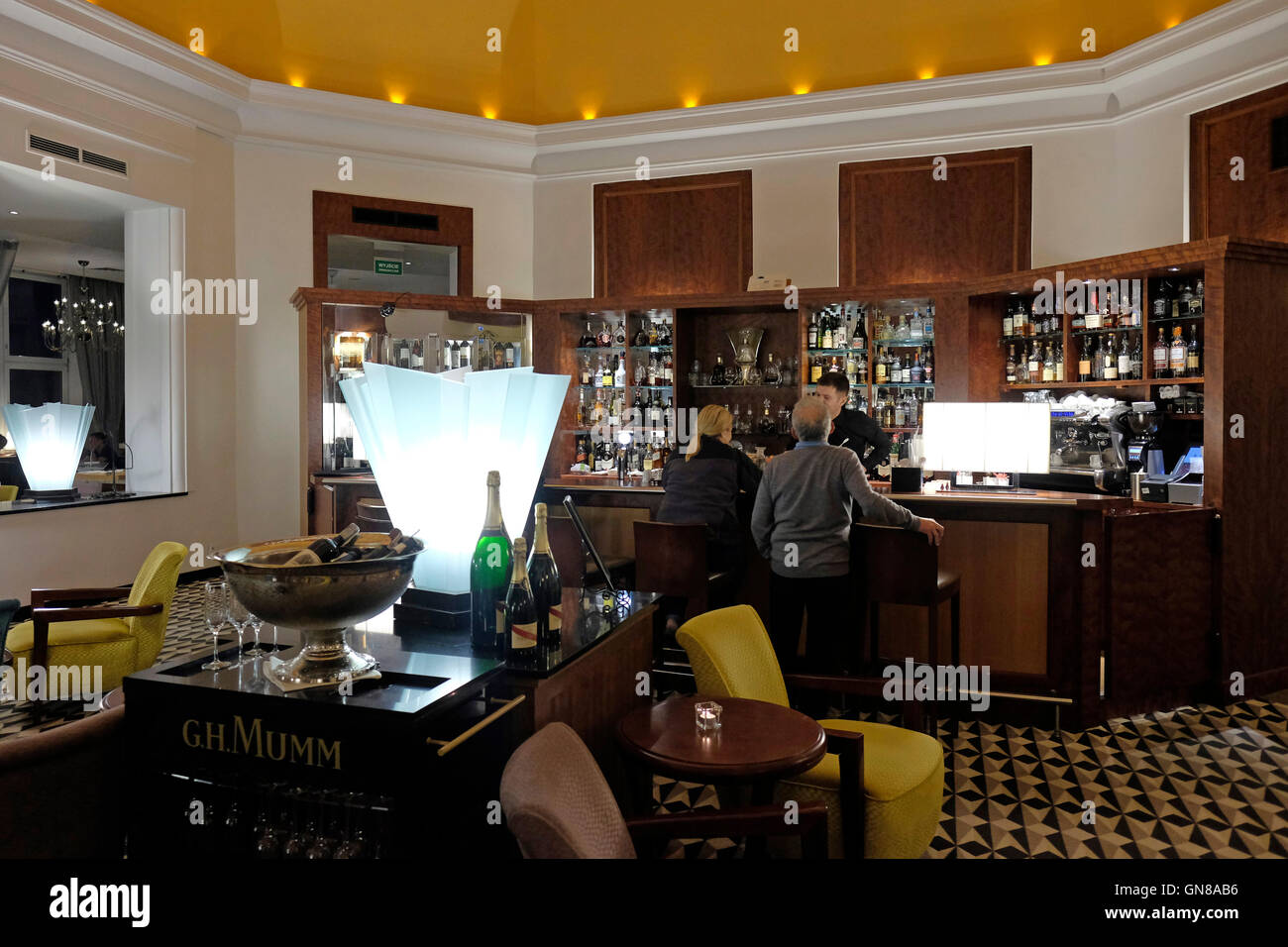 The Bar Inside The Grand Hotel Originally Built In 1927 In The Town Of Sopot A Seaside Resort Town In Eastern Pomerania On The Southern Coast Of The Baltic Sea In Northern