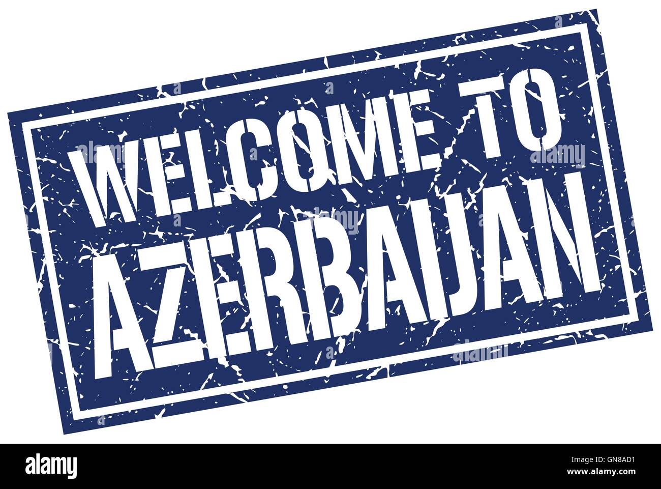 welcome to Azerbaijan stamp Stock Vector