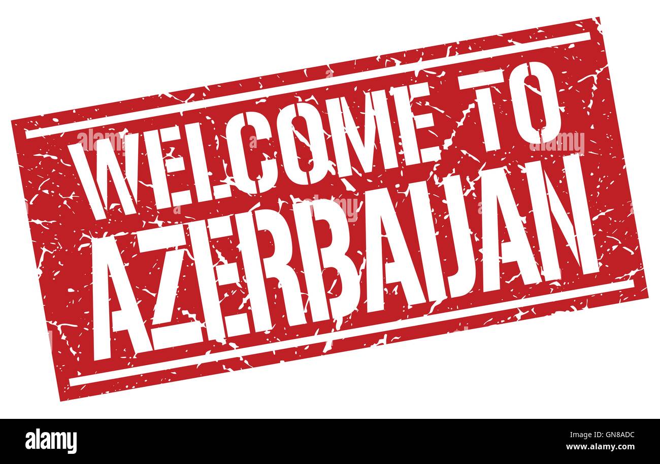 welcome to Azerbaijan stamp Stock Vector