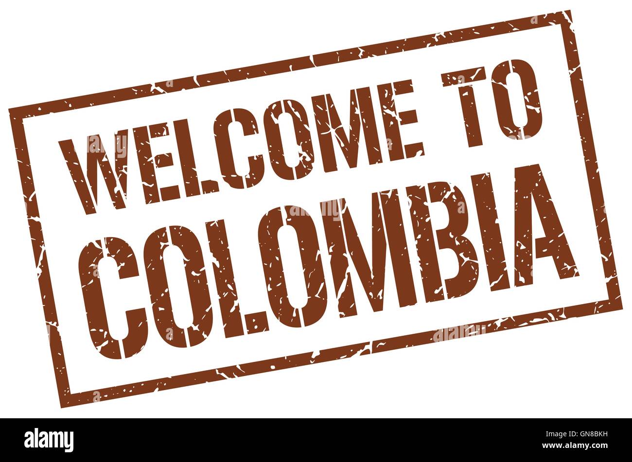 welcome to Colombia stamp Stock Vector Image &amp; Art - Alamy