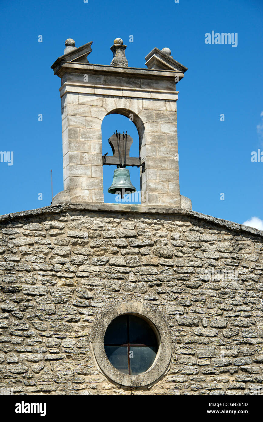 Belfry White Penitents Chapel Gordes Luberon Provence France Stock Photo