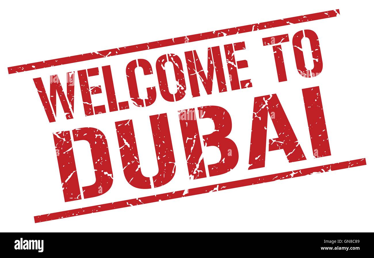 welcome to Dubai stamp Stock Vector Image & Art - Alamy