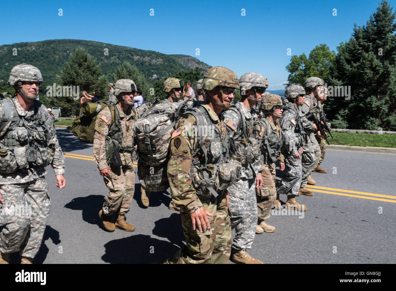 Class of 2020 March-back Parade at the United States Military Academy, West Point, NY, USA Stock Photo