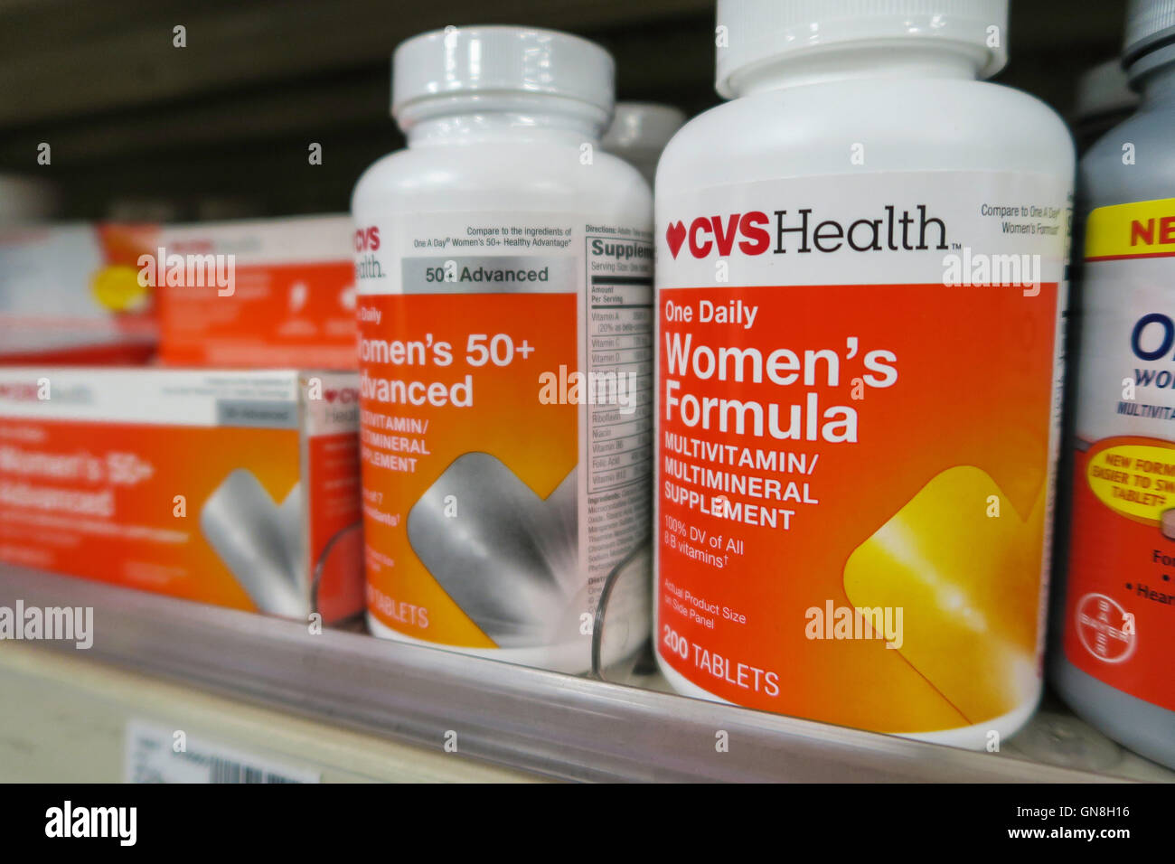 Women's Health Supplement at CVS Pharmacy Drug Store, NYC, USA Stock