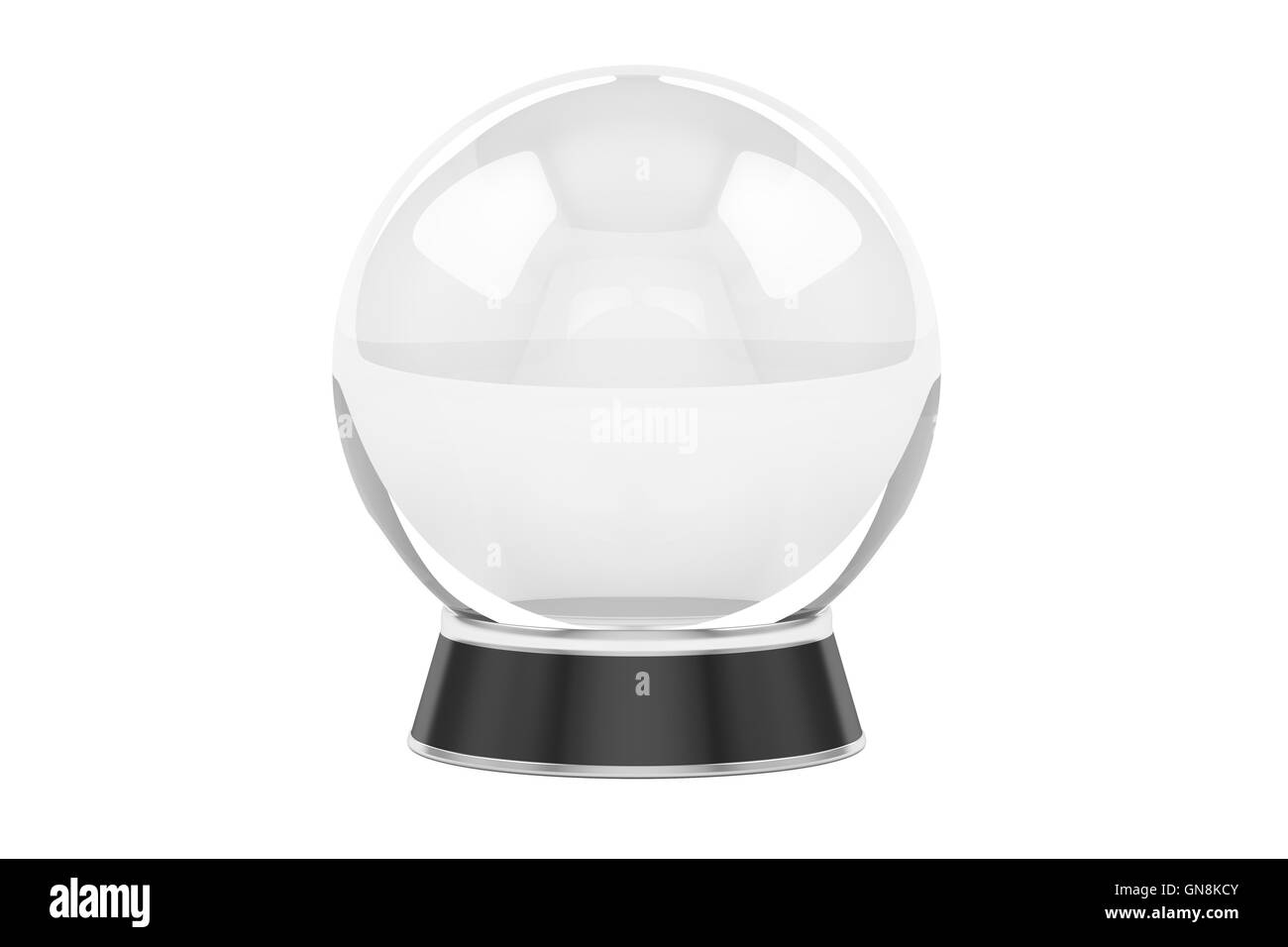crystal ball, 3D rendering isolated on white background Stock Photo