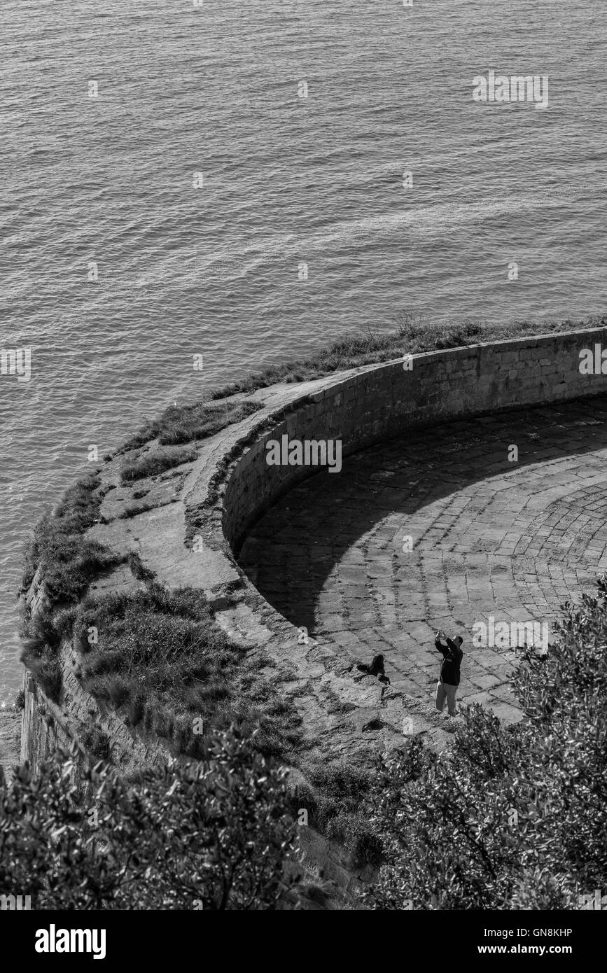 Fort of San Carlos, Waterfront Santona, Cantabria, Spain Stock Photo