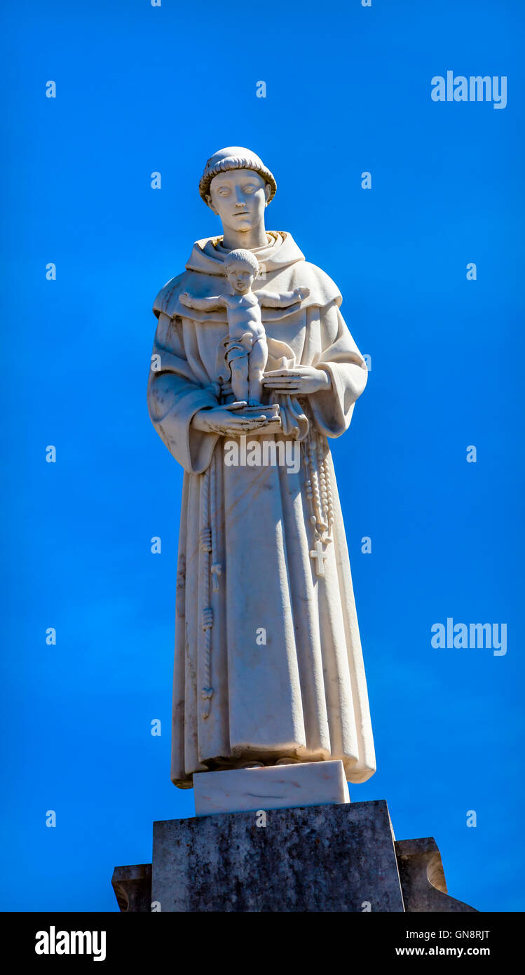 Saint Anthony Baby Jesus Statue Basilica of Lady of Rosary Fatima Portugal. Stock Photo