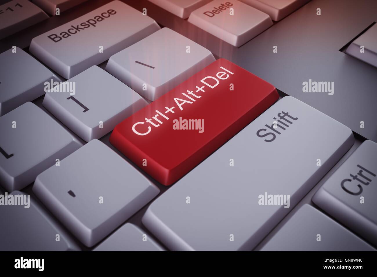 Restart key 3D rendering Stock Photo Alamy