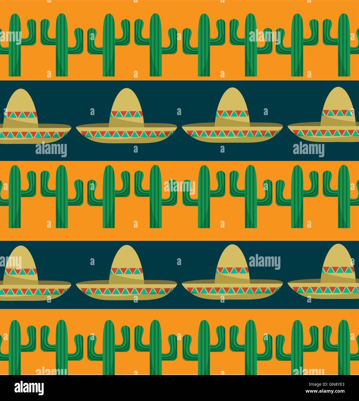 hat and cactus background Stock Vector Image & Art - Alamy