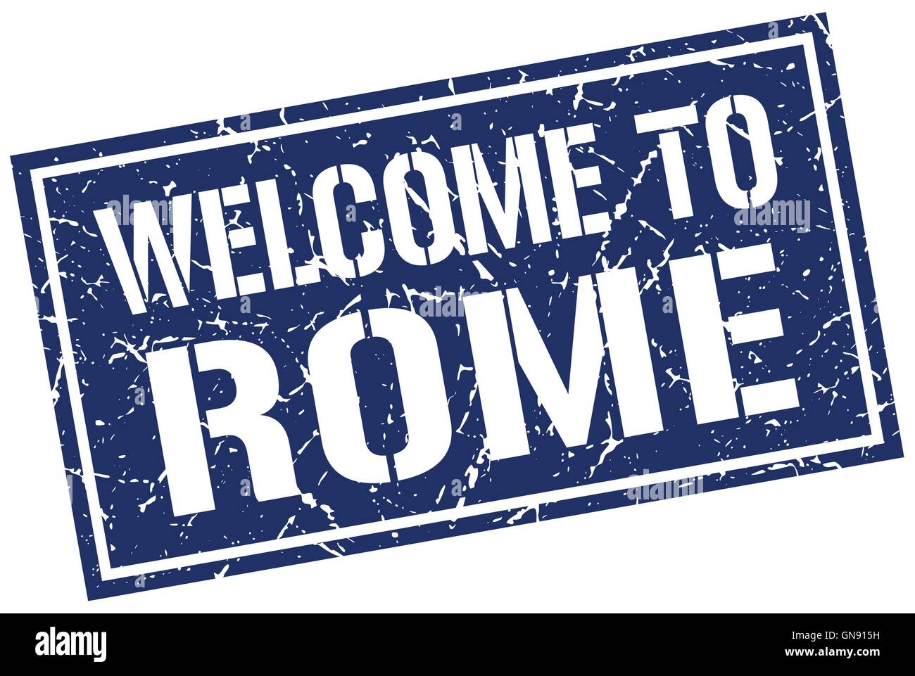 Welcome Rome Welcome rome stamp hi-res stock photography and images - Alamy