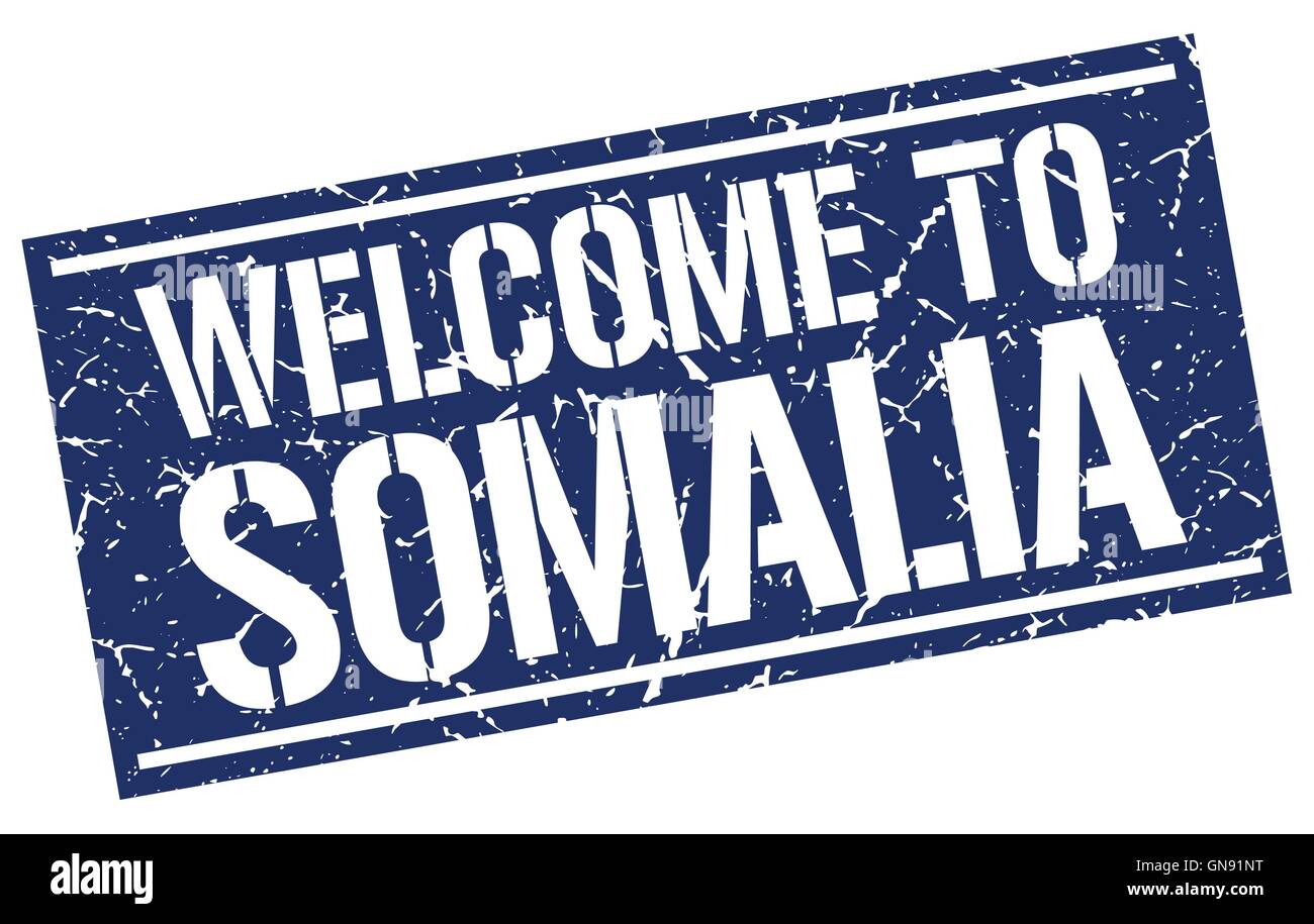 welcome to Somalia stamp Stock Vector