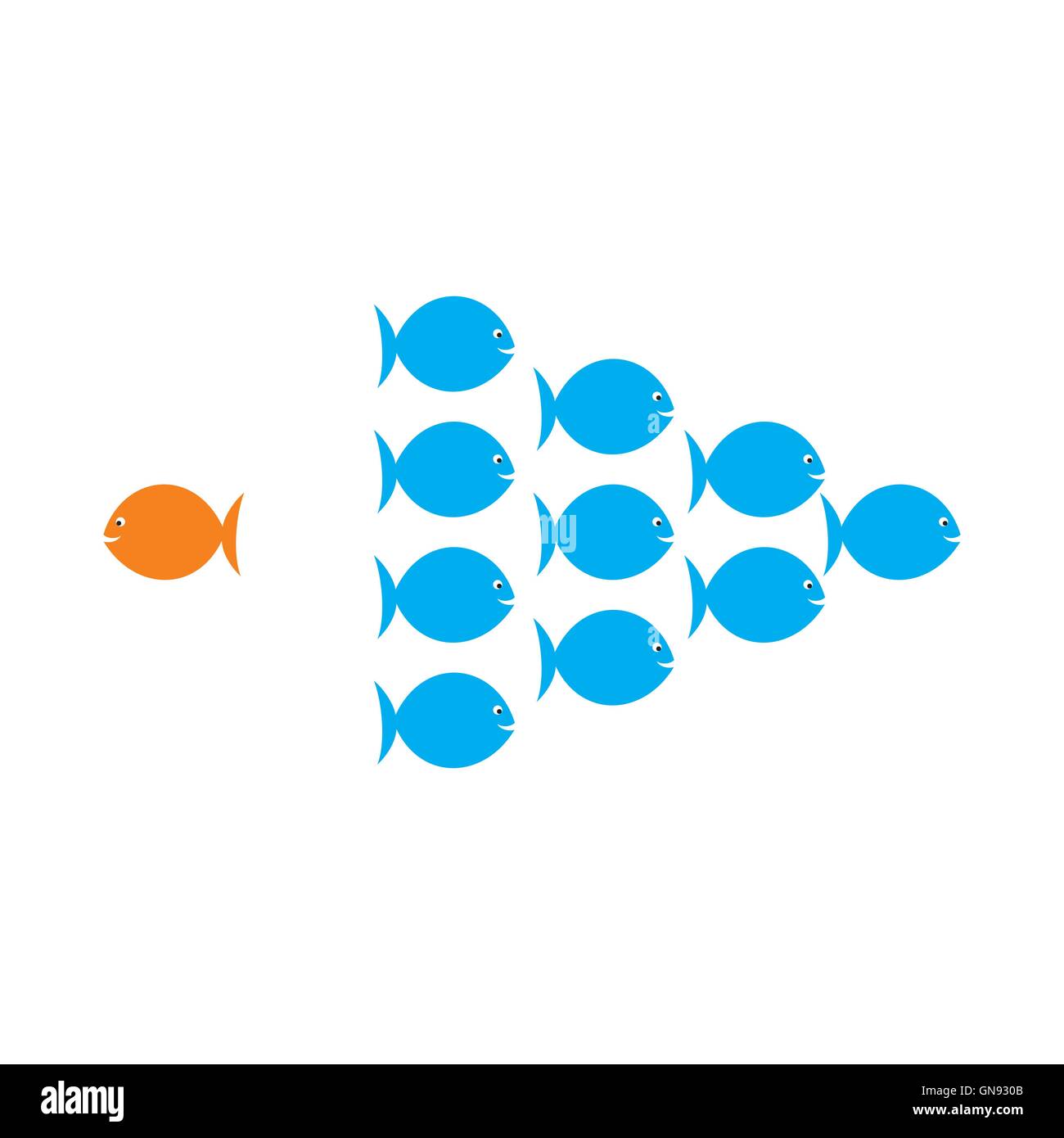 One fish different Stock Vector Images - Alamy