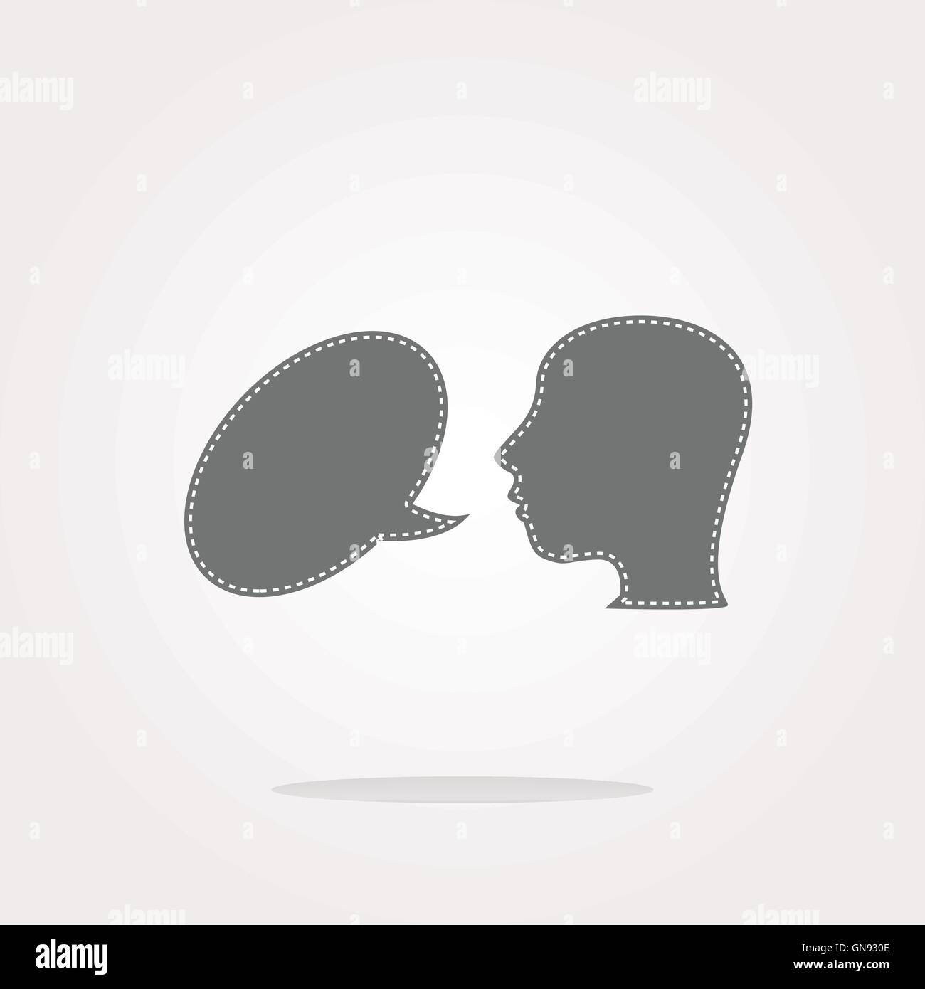 head with speech bubble , icon. Vector Stock Vector