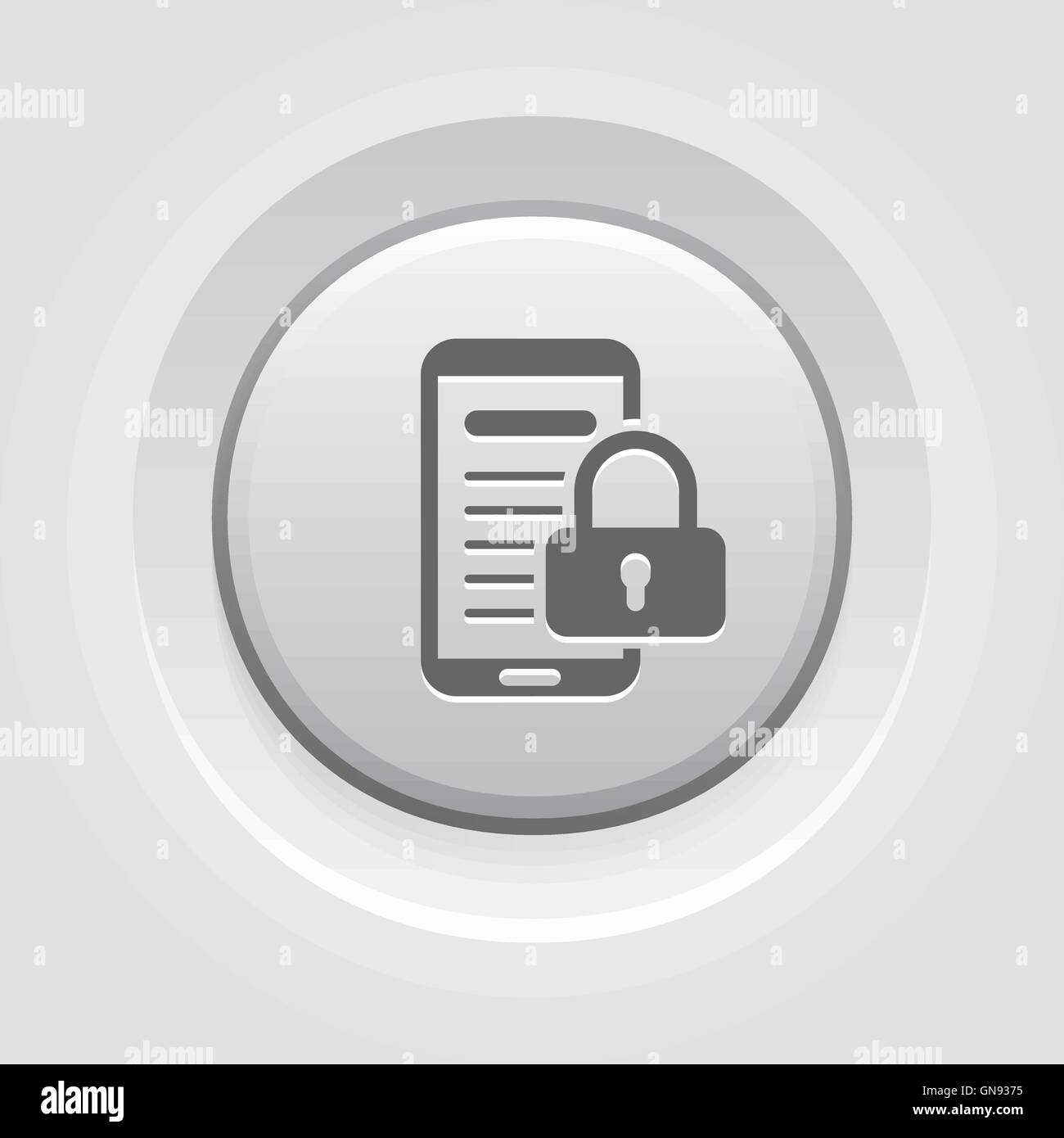 Mobile Security Icon Stock Vector