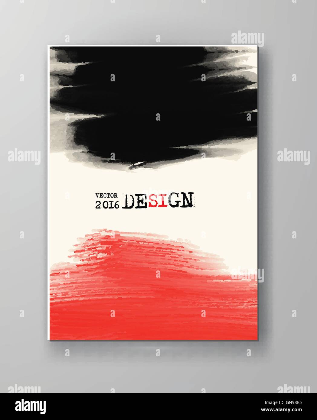 Brochure with Red and Black Paint Backgrounds Stock Vector Image & Art
