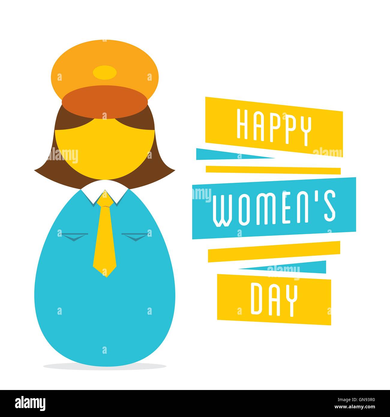 happy womens day, work in women police design Stock Vector