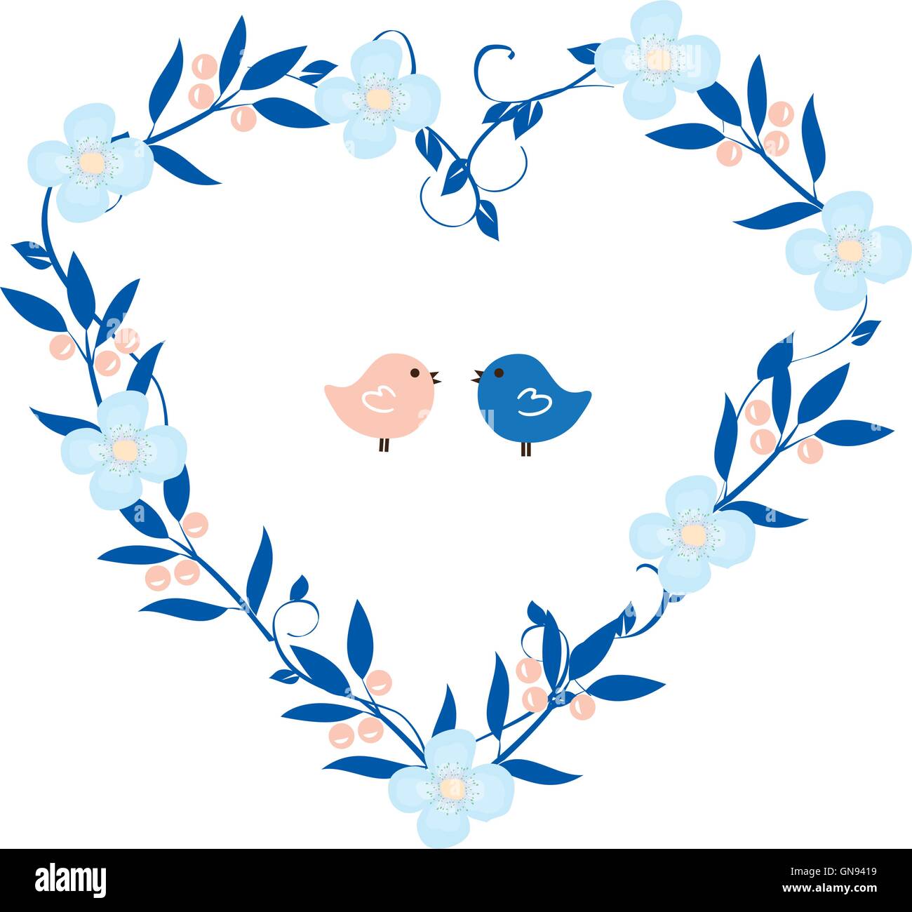 Vector Floral Wreath Stock Vector Image & Art - Alamy