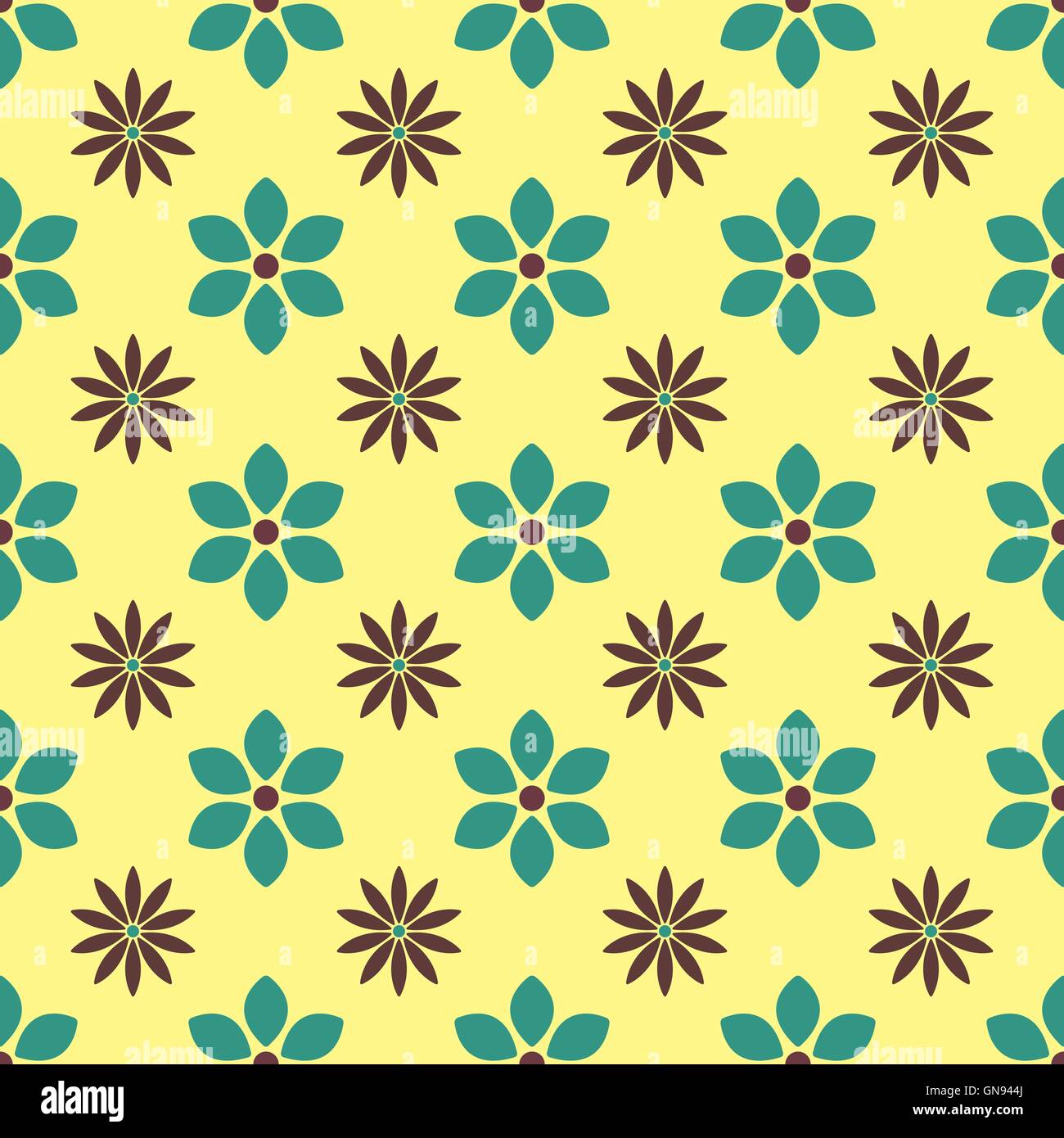 Floral seamless background, vector illustration Stock Vector Image ...