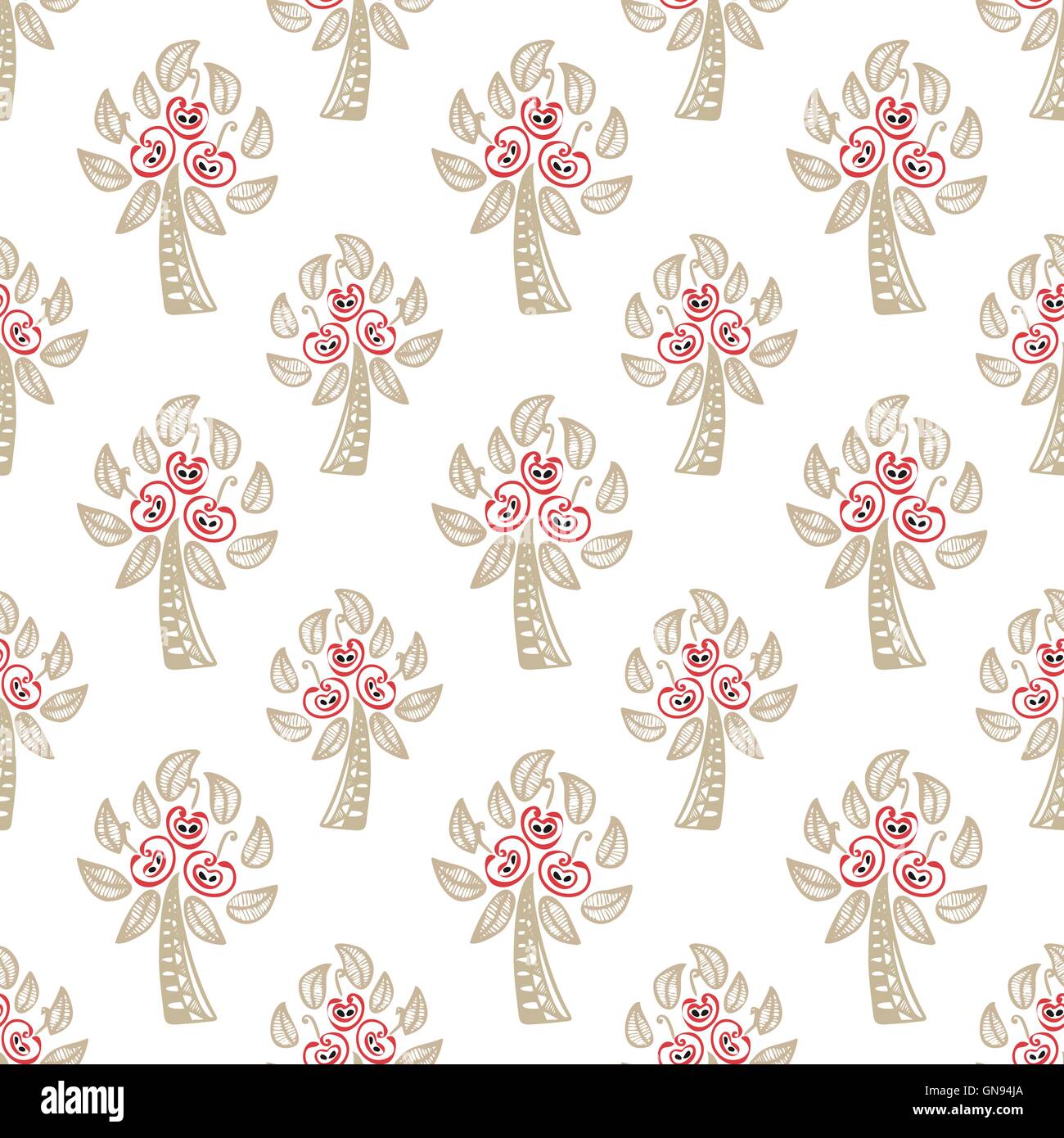 seamless pattern with Apple trees. vector Stock Vector Image & Art - Alamy