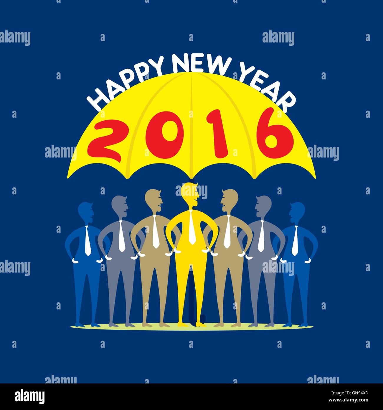 Happy new year yellow background Stock Vector Images - Alamy