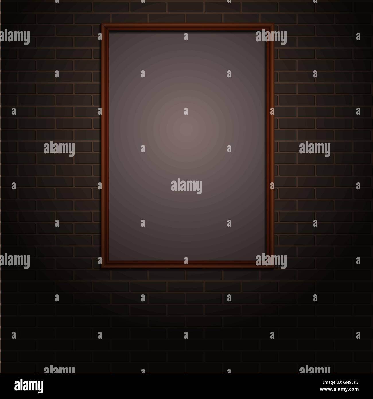 Brick wall with frame, vector illustration Stock Vector Image & Art - Alamy