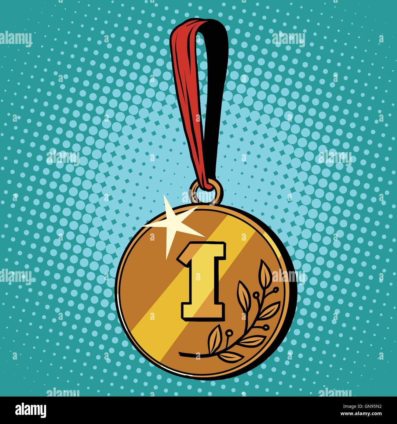 Medal for first place Stock Vector