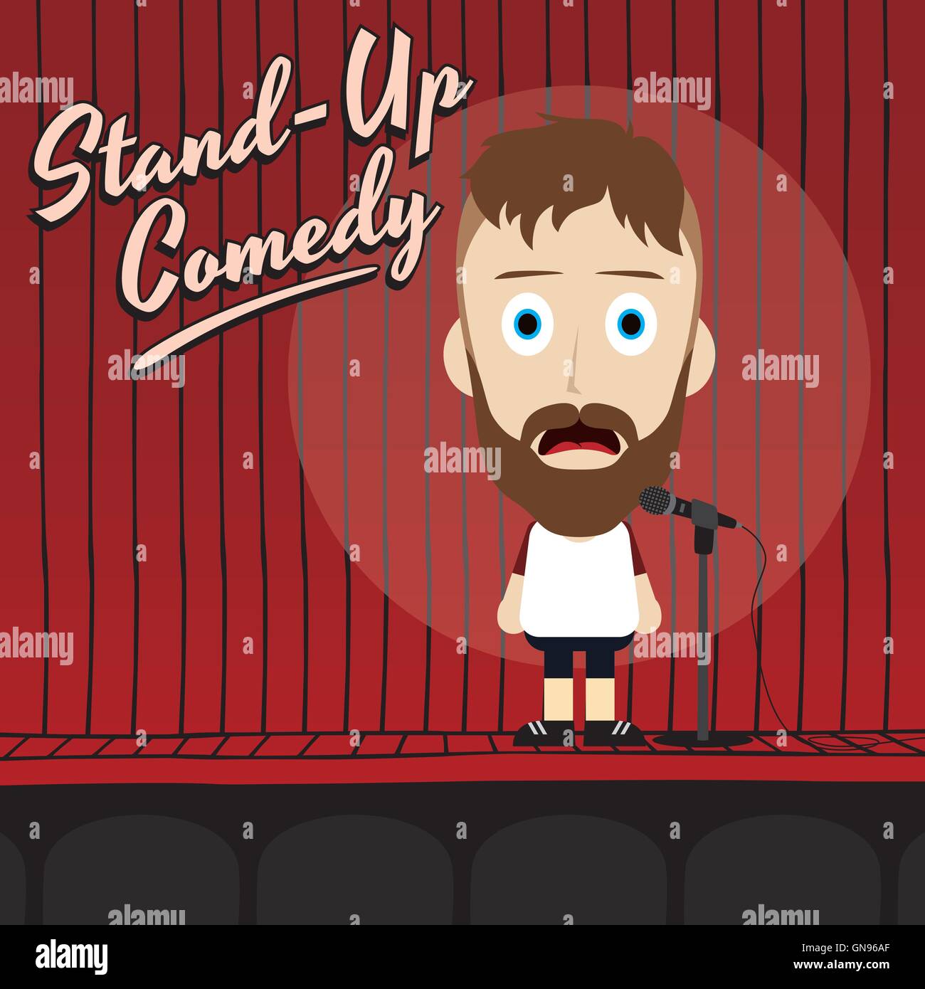 Male stand up comedian cartoon hi-res stock photography and images - Alamy