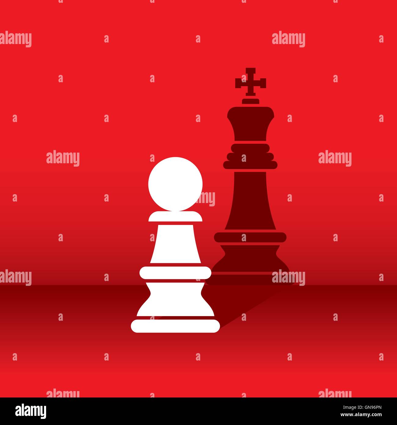 Chess Pawn Dream Become A King Shadow Like King Concept Design Vector Stock Vector Image And Art